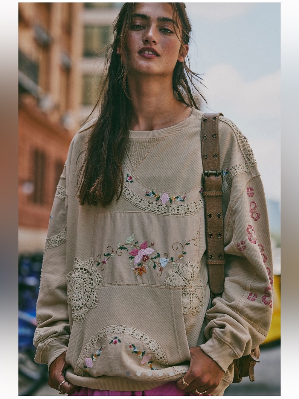 Free People Gram's Attic Oversize Sweatshirt